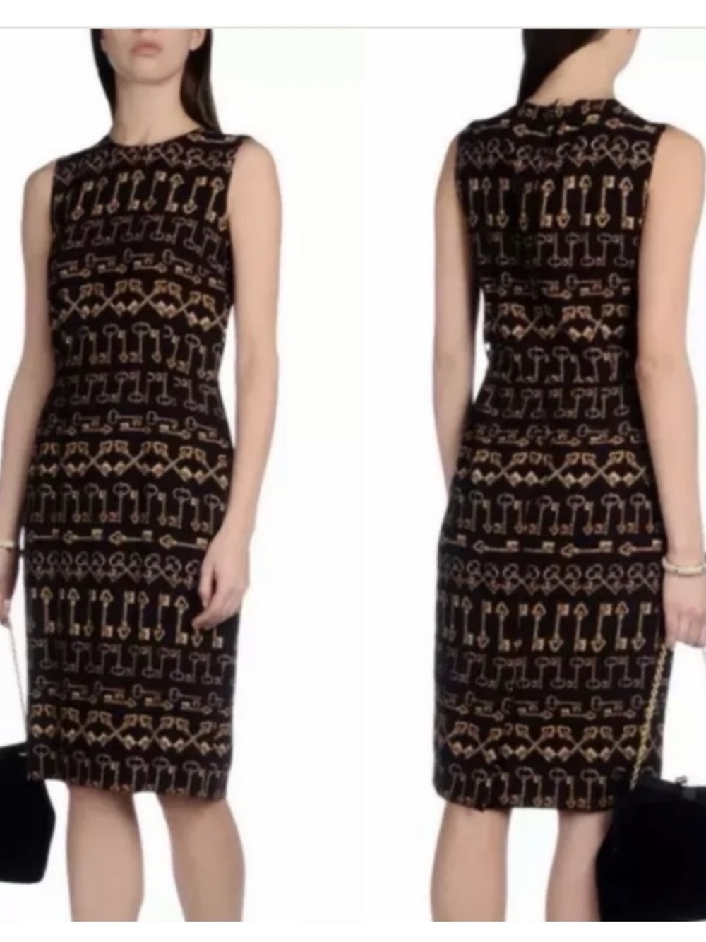 Dolce Gabbana crepe sheath dress 2014 Sz 50 IT 14 US XL